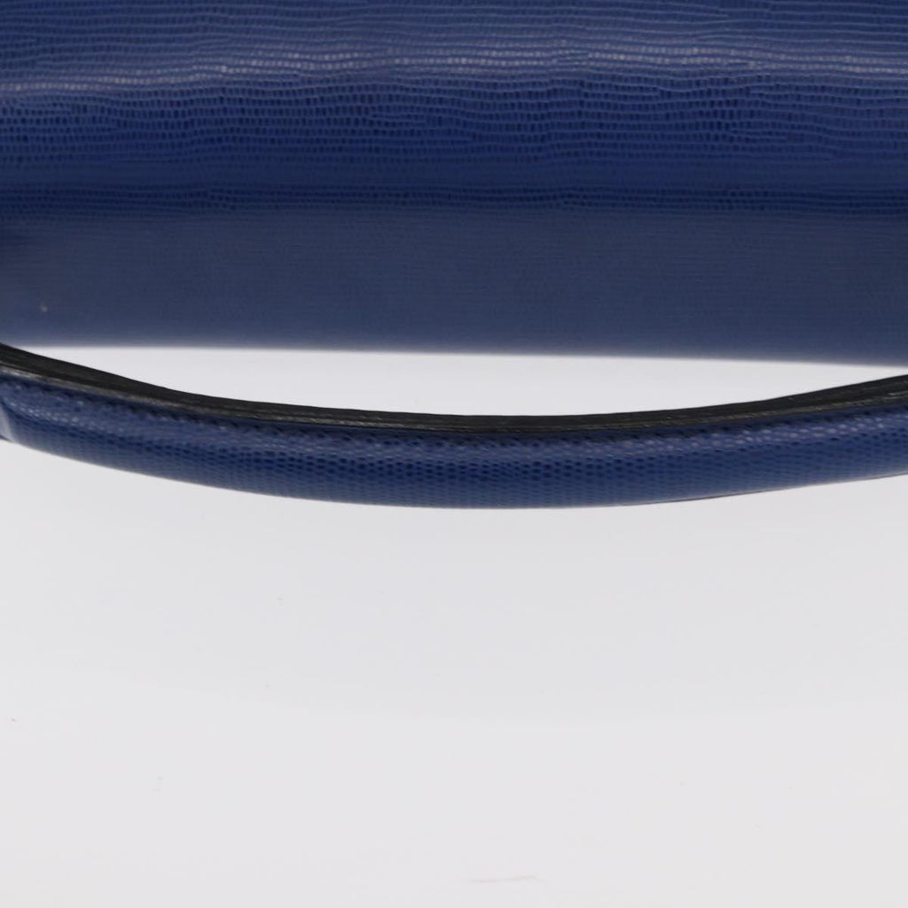 Celine Vintage Circle Logo Crossbody Bag Leather Blue Leather Shoulder Bag Bag