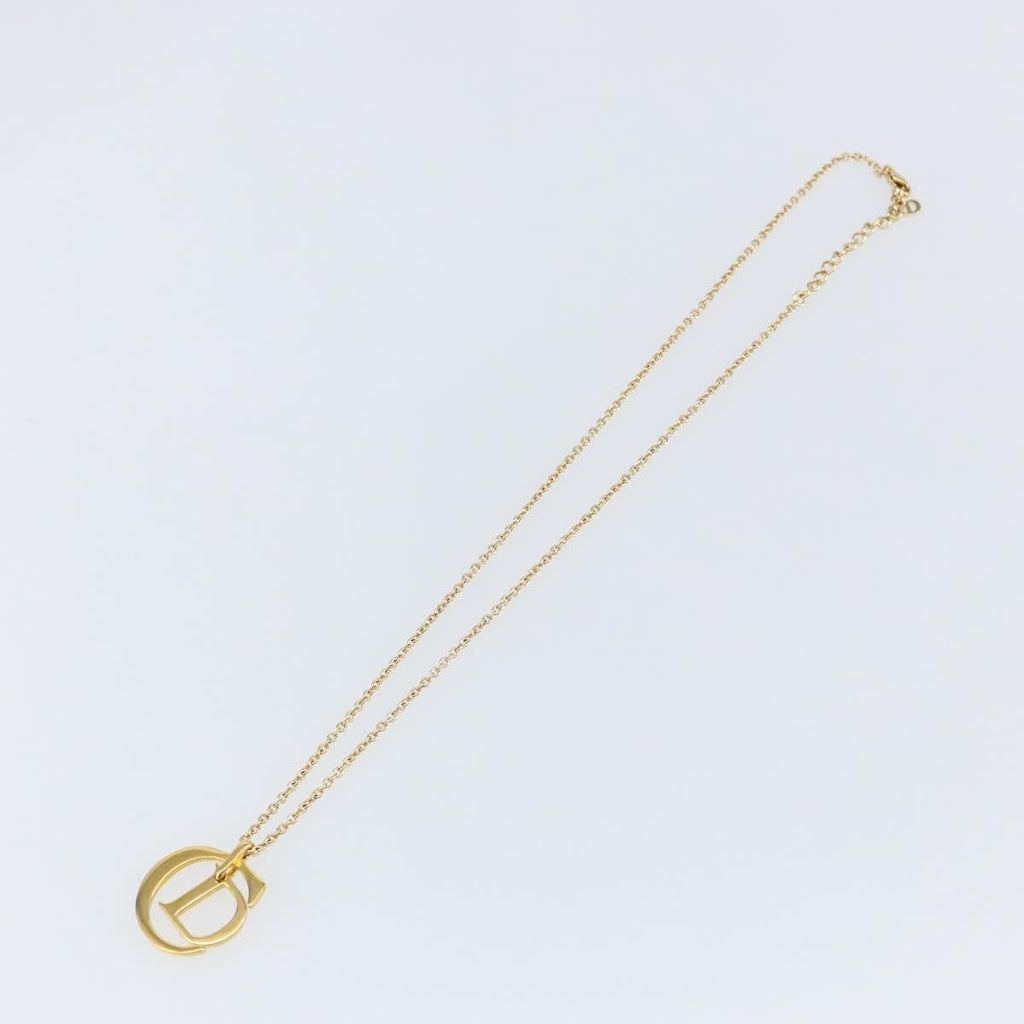 Christian Dior Cd Pendant Necklace Metal Gold Metal Jewelry (Pre-Owned)