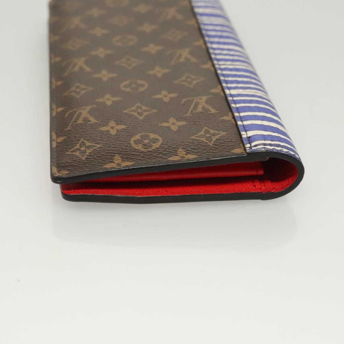 Louis Vuitton Porte Feuille Brother Patchwork Blue Canvas Wallets Accessory