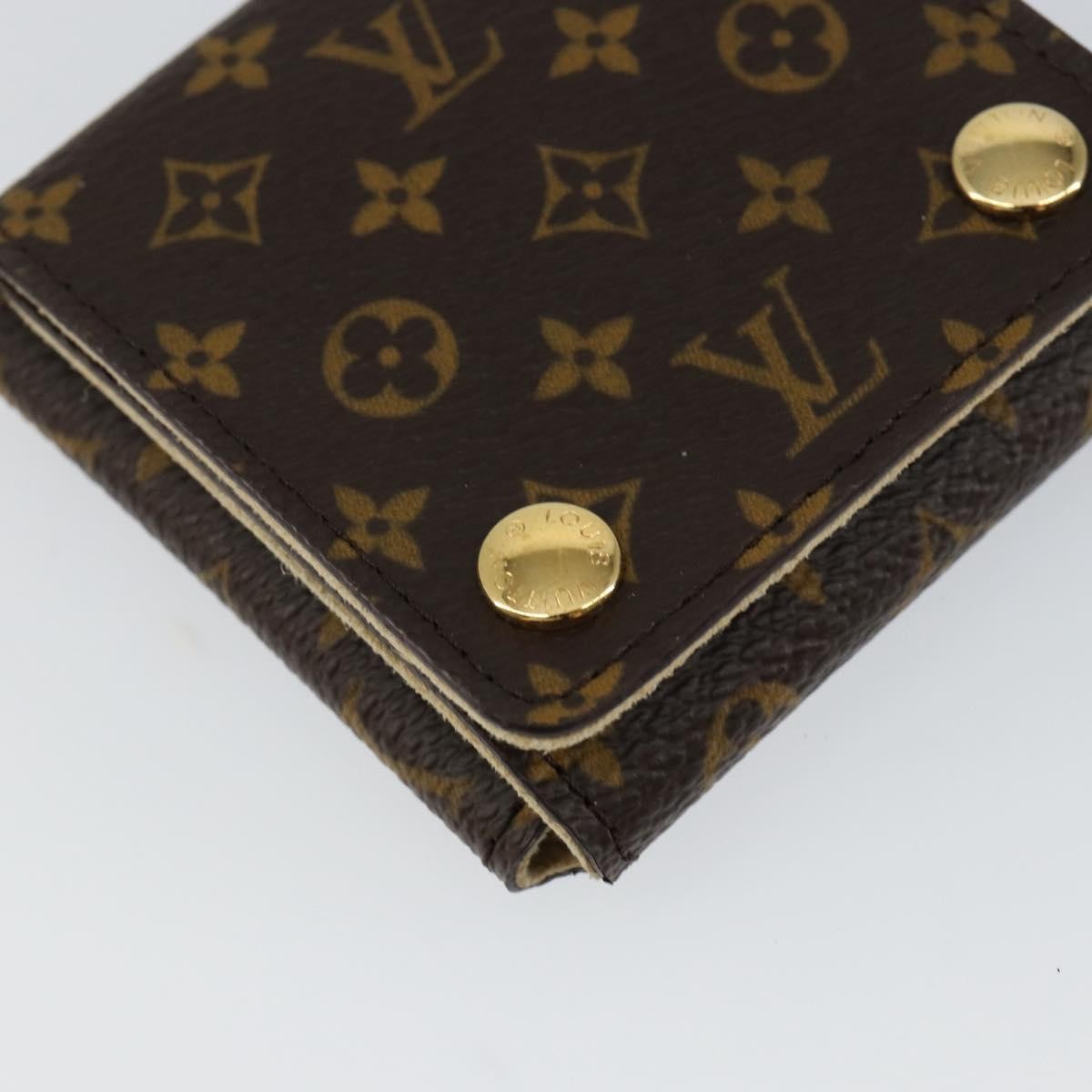 Louis Vuitton Case Jewelry Box Canvas Brown Canvas Wallets Accessory