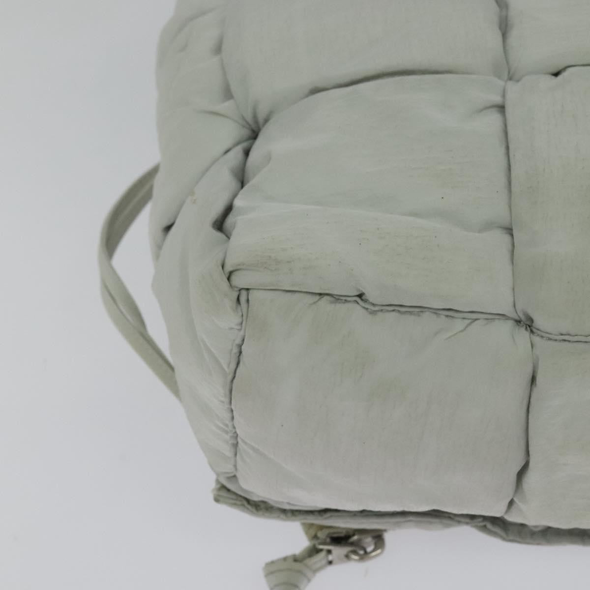 Bottega Veneta Padded Tech Cassette Crossbody Bag Intrecciato Nylon Gray Nylon Shoulder Bag Bag