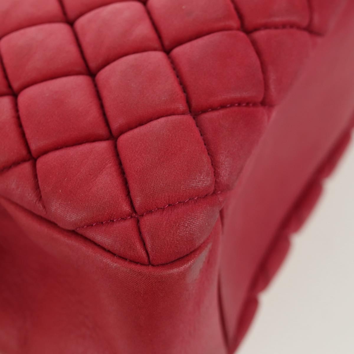 Chanel New Bubble Tote Quilted Calfskin Red Leather Tote Bag Bag