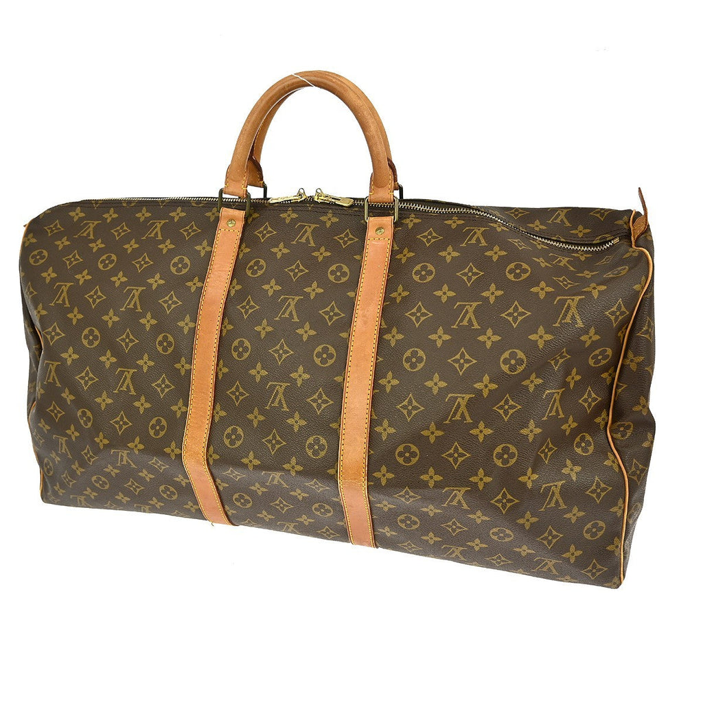 Louis Vuitton Keepall Bag Monogram Canvas Brown Canvas Travel Bag