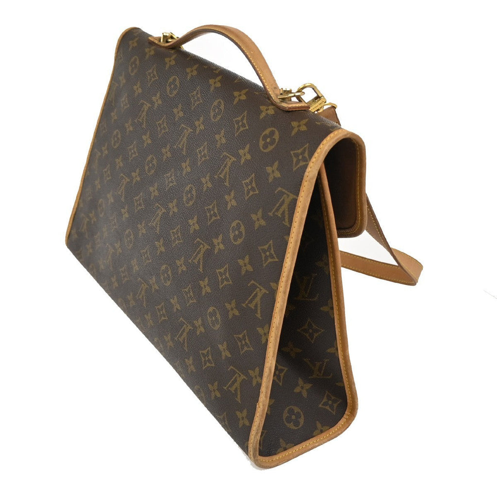 Louis Vuitton Beverly Briefcase Monogram Canvas Brown Canvas Briefcase Bag