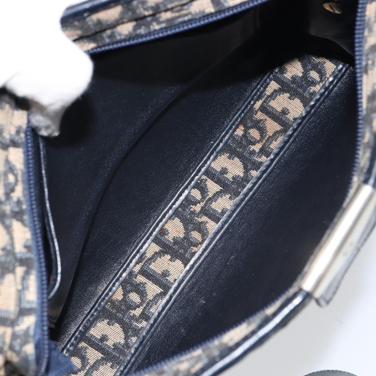 Christian Dior Vintage Trotter Shoulder Bag Canvas Navy Canvas Shoulder Bag Bag (Pre-Owned)