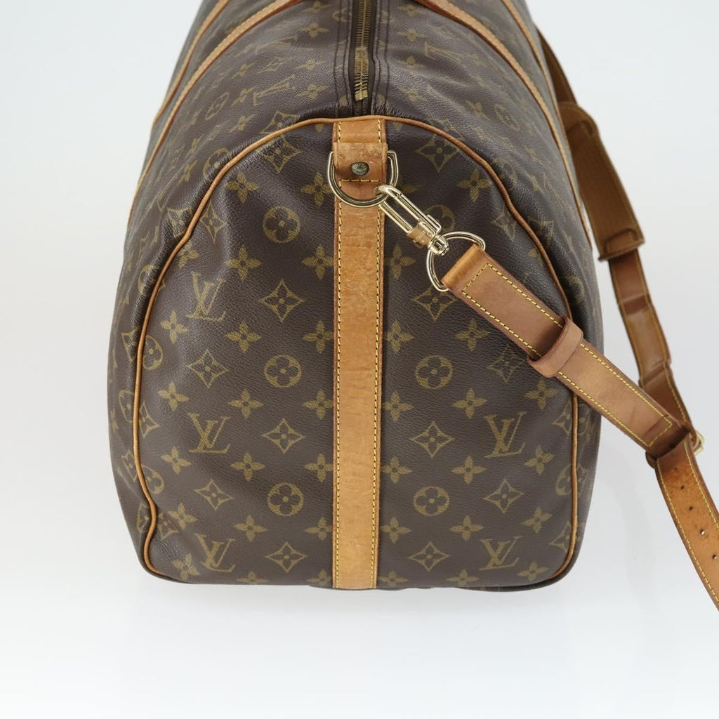 Louis Vuitton Keepall Bandouliere Bag Monogram Canvas Brown Canvas Travel Bag