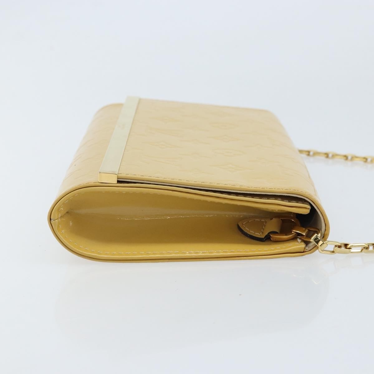 Louis Vuitton Ana Bag Monogram Vernis Yellow Patent_Leather Clutche & Pouche Bag