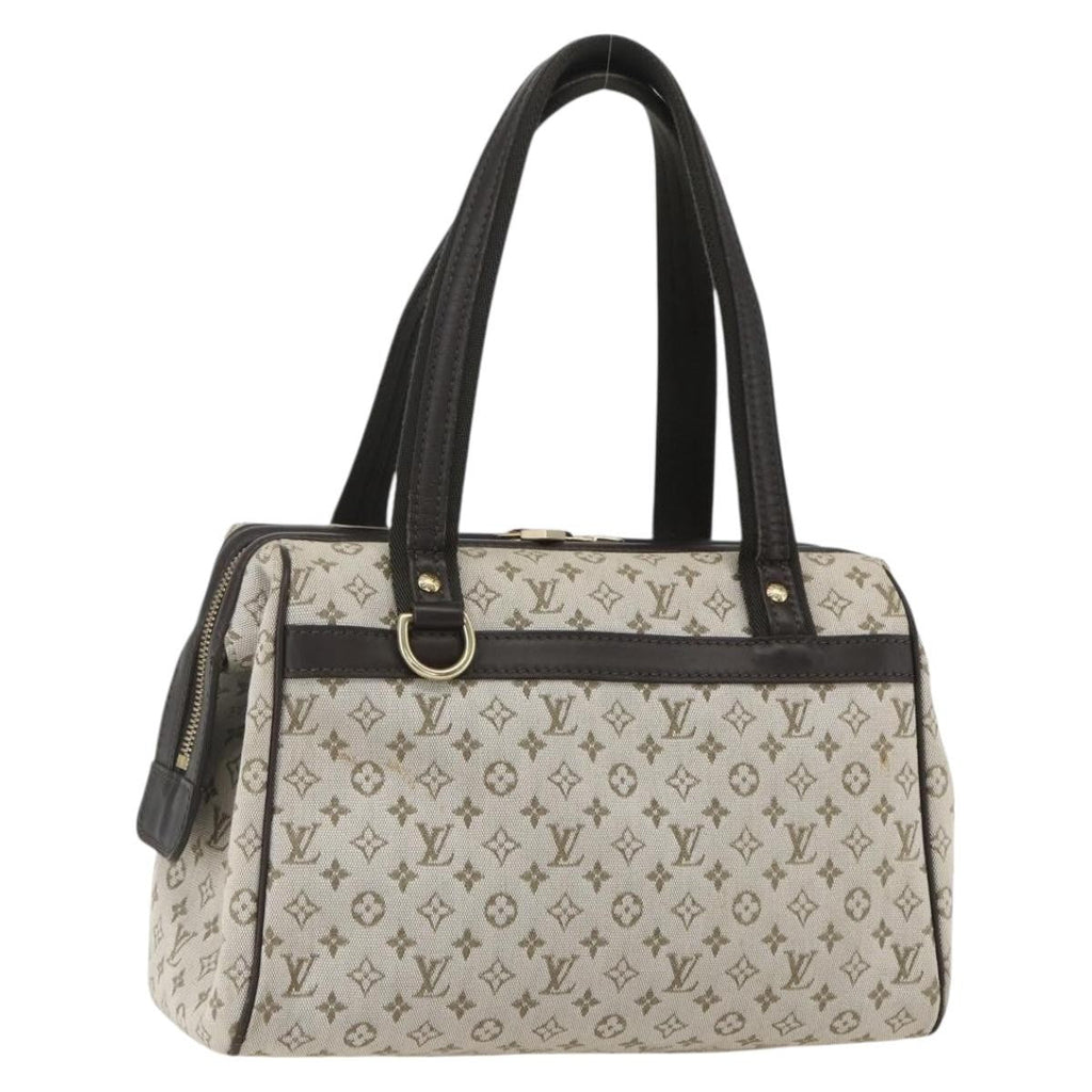 Louis Vuitton Josephine Handbag Mini Lin Khaki Canvas Handbag