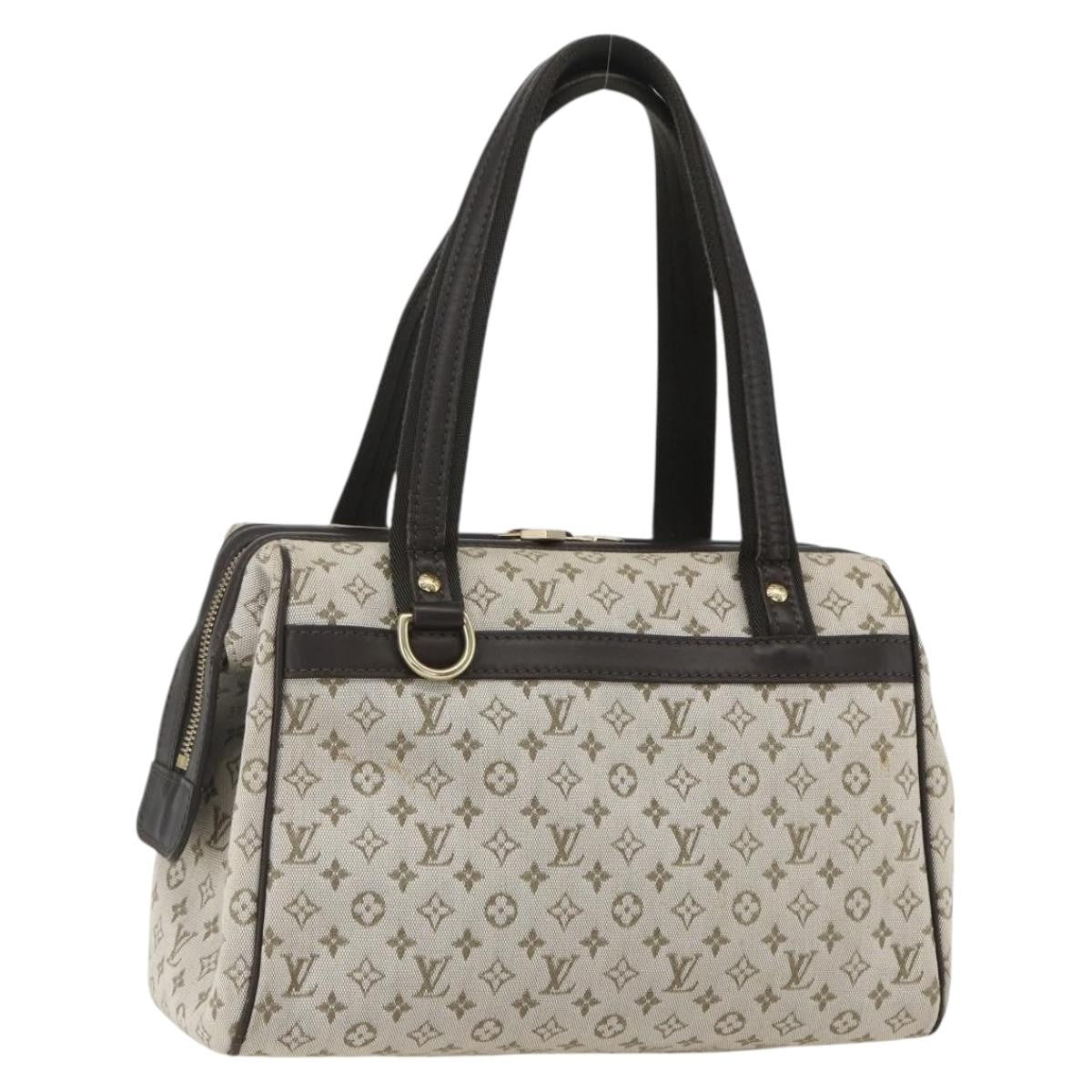 Louis Vuitton Josephine Handbag Mini Lin Khaki Canvas Handbag