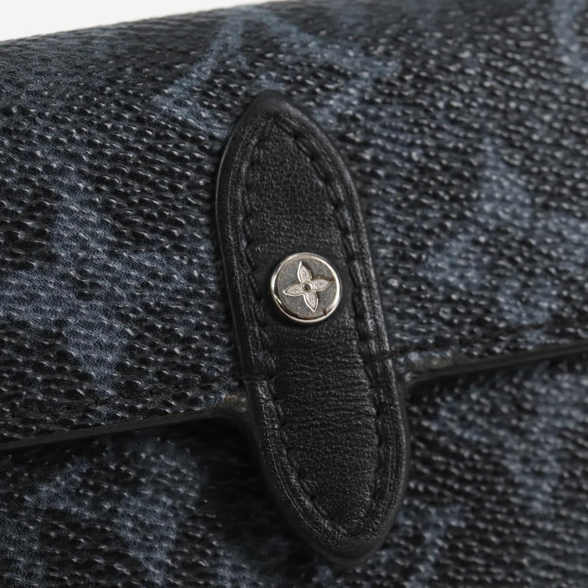 Louis Vuitton Cross Card Holder Limited Edition Monogram Pastel Noir Black Canvas Clutche & Pouche Bag