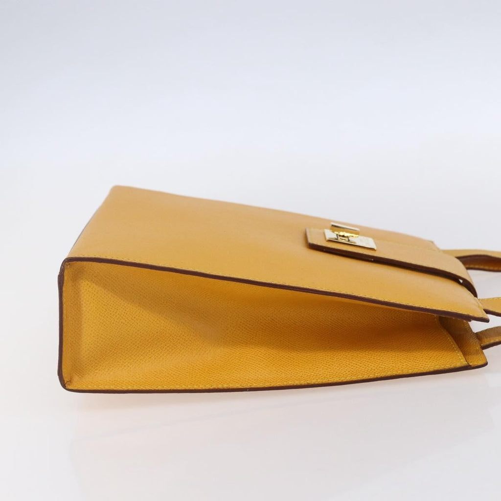 Celine Vintage Shoulder Bag Leather Yellow Leather Shoulder Bag Bag