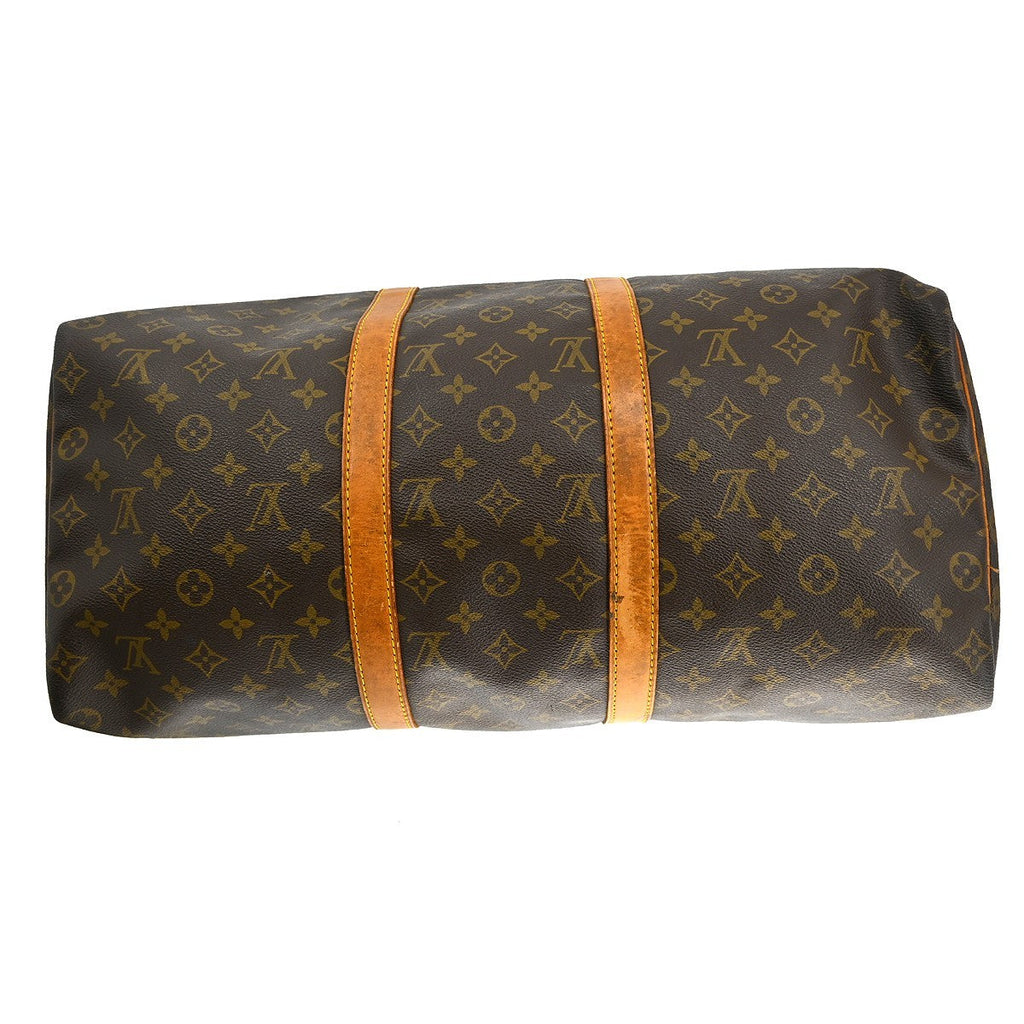 Louis Vuitton Keepall Bag Monogram Canvas Brown Canvas Travel Bag