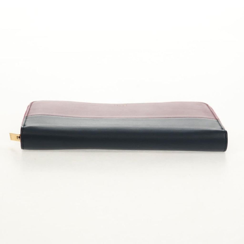 Celine Multifunction Flap Wallet Leather Burgundy Leather Wallets Accessory
