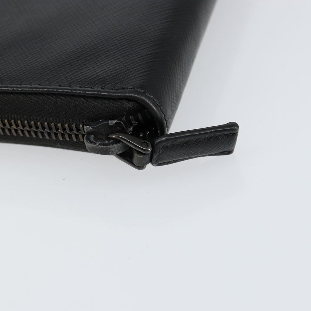 Prada Saffiano Wallet Leather Black Leather Wallets Accessory