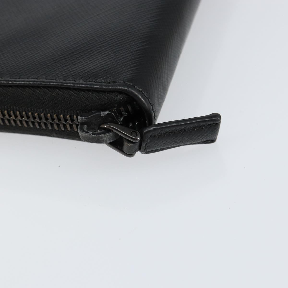 Prada Saffiano Wallet Leather Black Leather Wallets Accessory