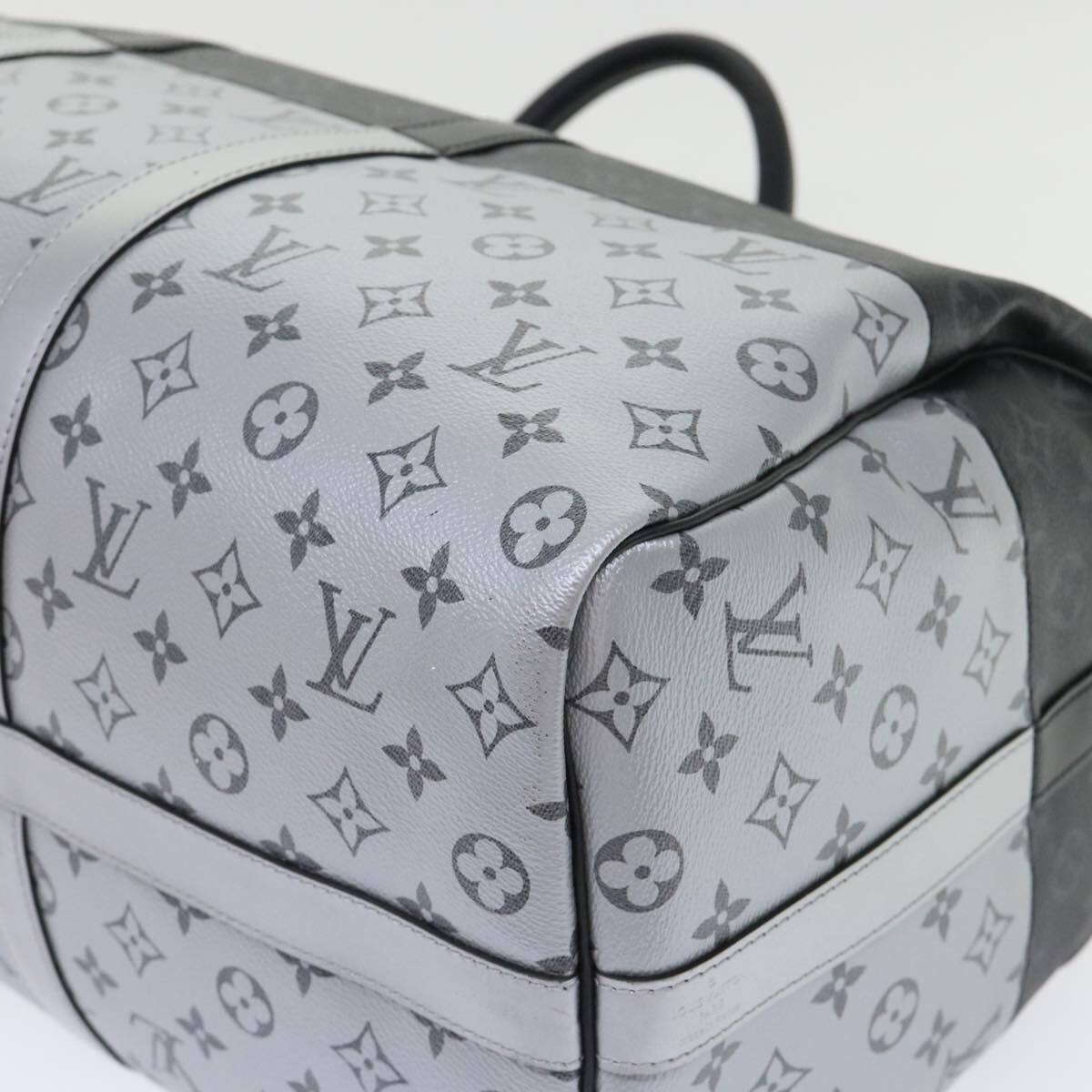 Louis Vuitton Keepall Bandouliere Bag Monogram Eclipse Split Canvas Black Canvas Bag