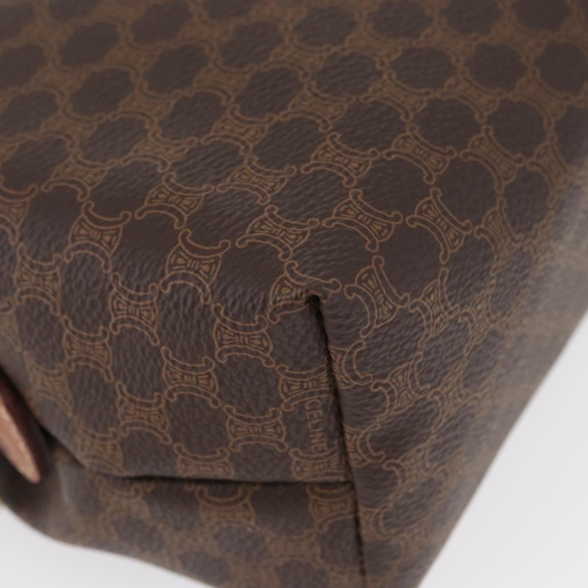 Celine Macadam Pochette Canvas And Leather Brown Canvas Clutche & Pouche Bag