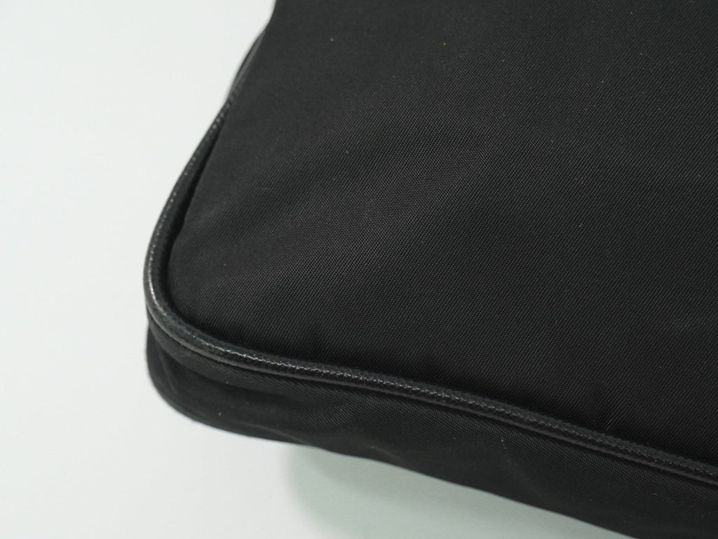 Prada Flat Messenger Bag Tessuto Black Nylon Shoulder Bag Bag
