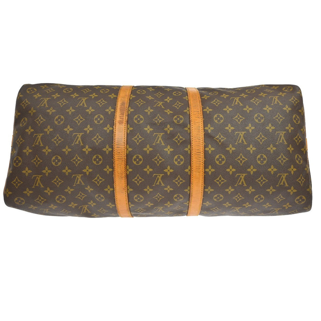 Louis Vuitton Keepall Bandouliere Bag Monogram Canvas Brown Canvas Travel Bag