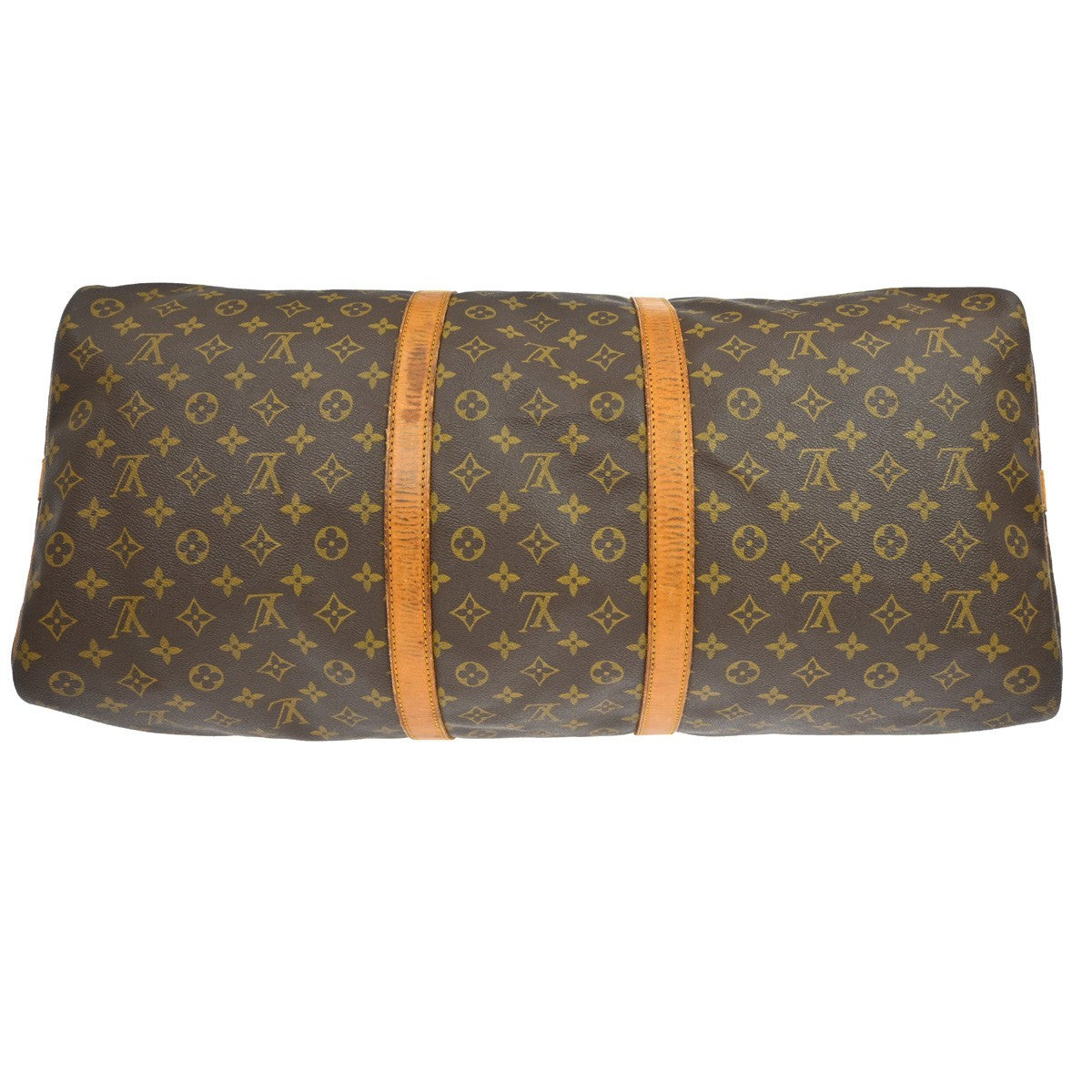 Louis Vuitton Keepall Bandouliere Bag Monogram Canvas Brown Canvas Travel Bag