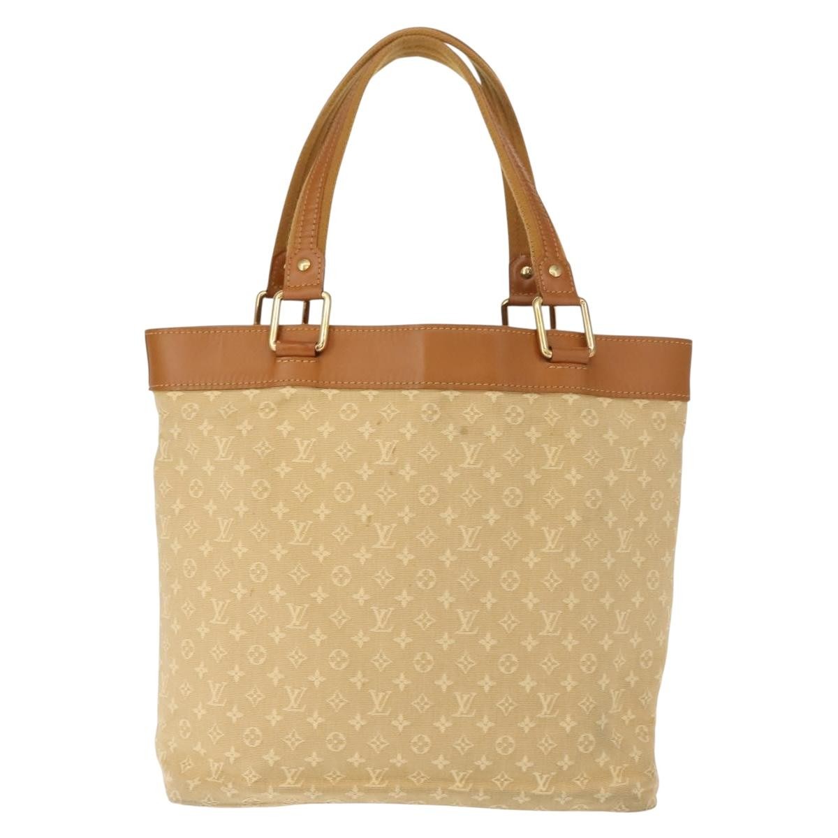 Louis Vuitton Lucille Handbag Mini Lin Beige Canvas Tote Bag