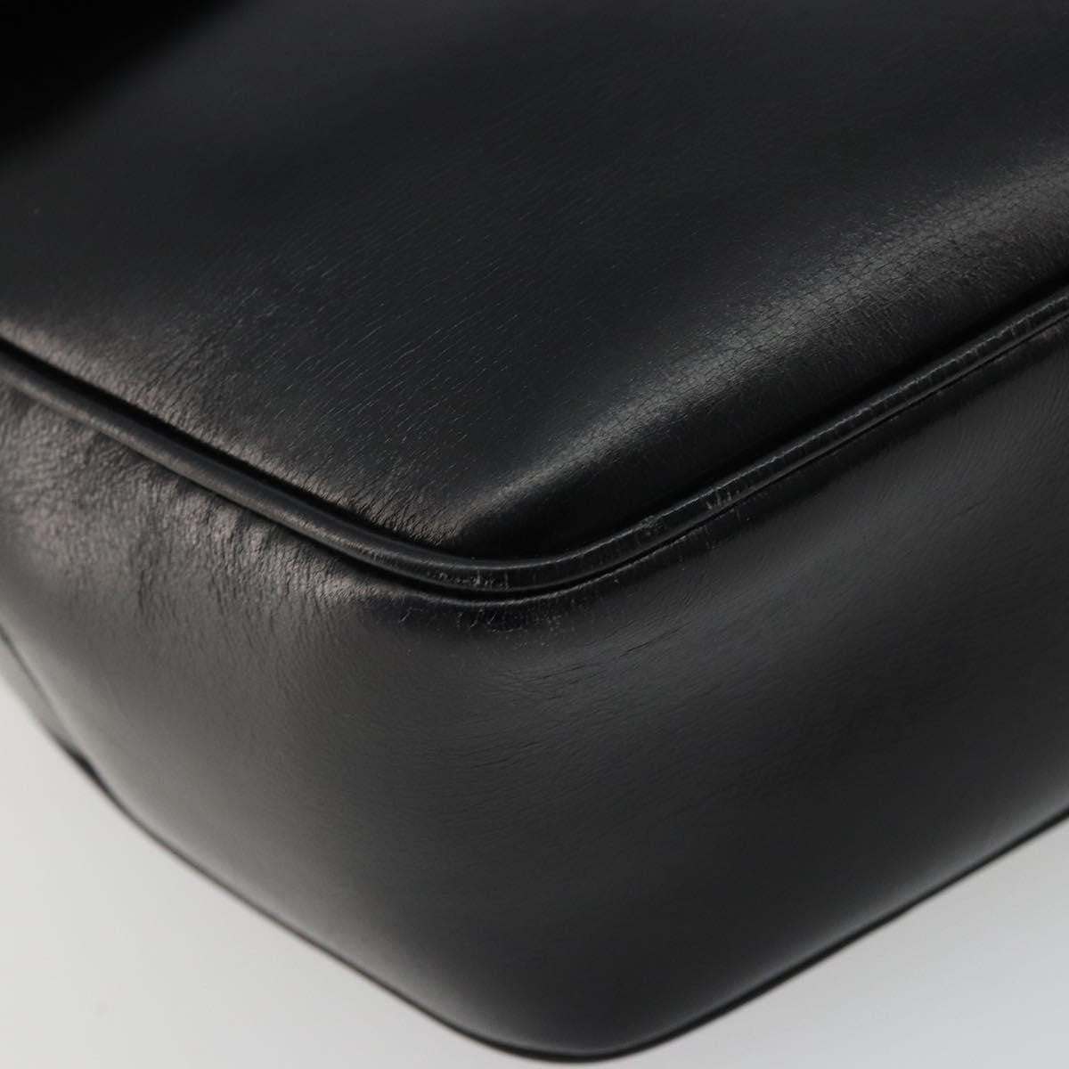Celine Circle Logo Shoulder Bag Leather Black Leather Shoulder Bag Bag