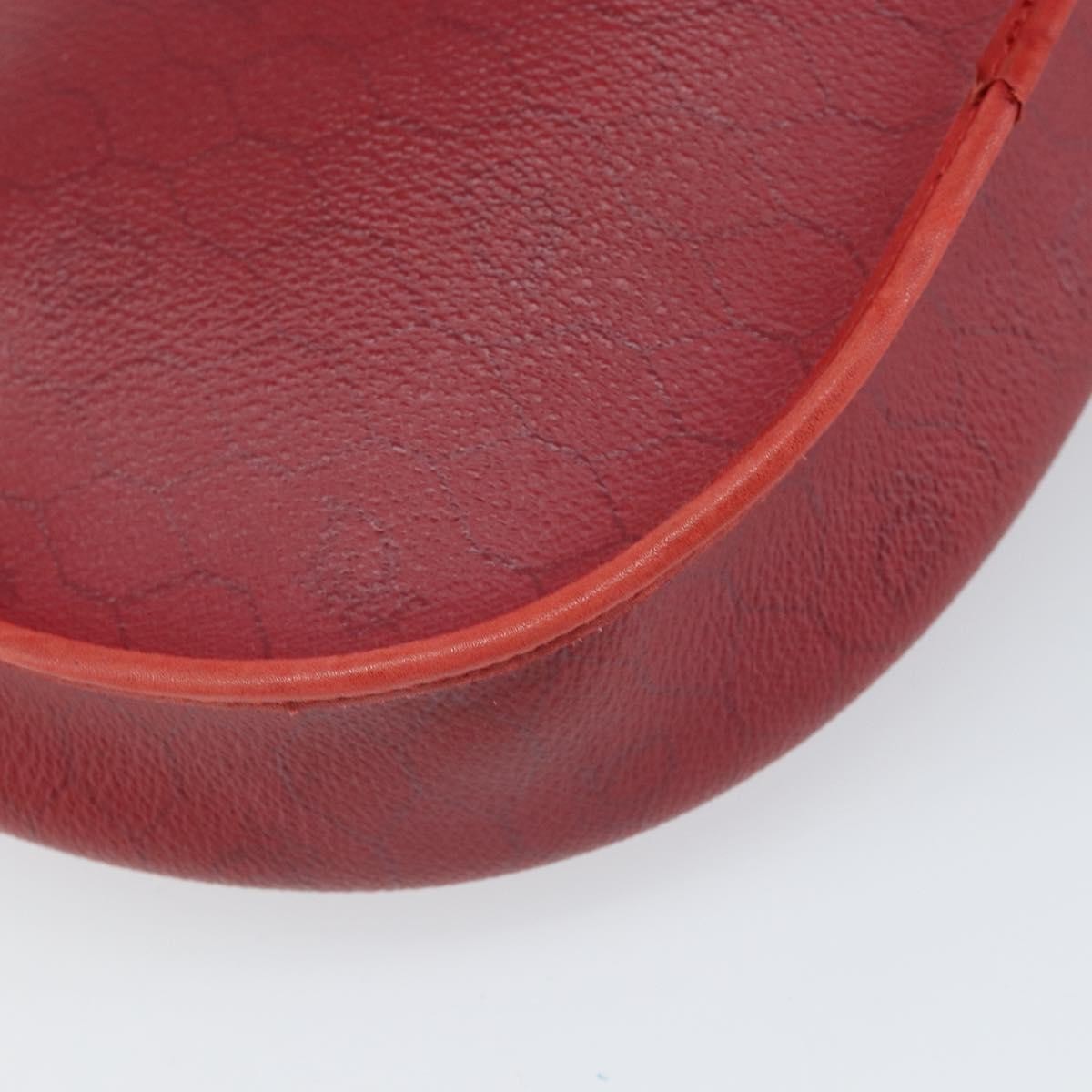 Christian Dior Vintage Honeycomb Flap Crossbody Bag Coated Canvas Red Pvc Shoulder Bag Bag (Pre-Owned)