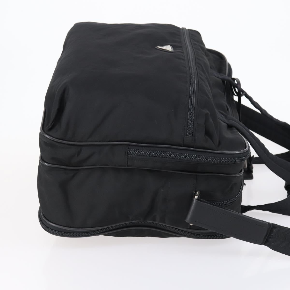 Prada Porta Computer Briefcase Tessuto And Saffiano Leather Black Nylon Briefcase Bag