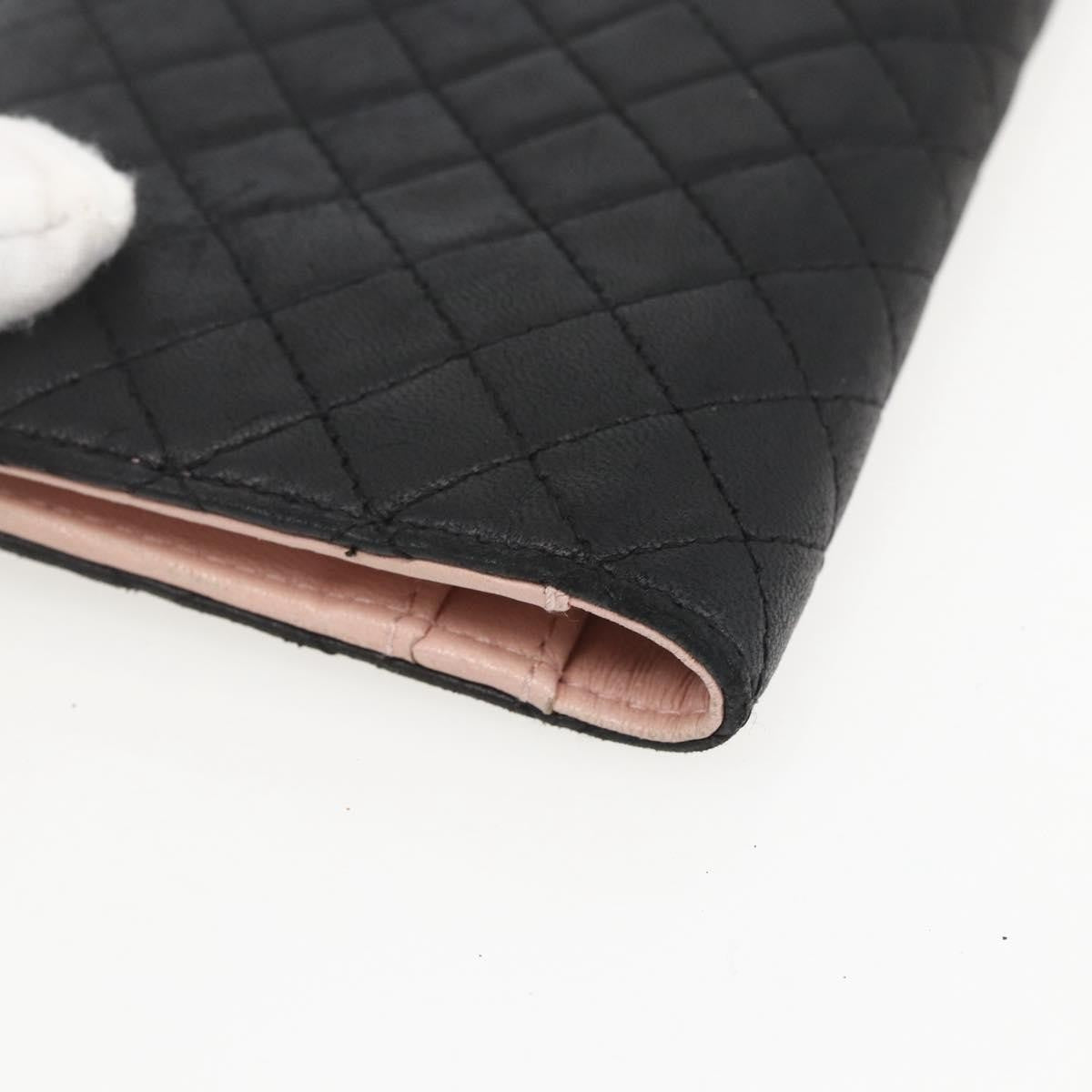 Chanel Vintage Cc Bifold Wallet Leather Black Leather Wallets Accessory