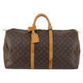 Louis Vuitton Keepall Bag Monogram Canvas Brown Canvas Travel Bag
