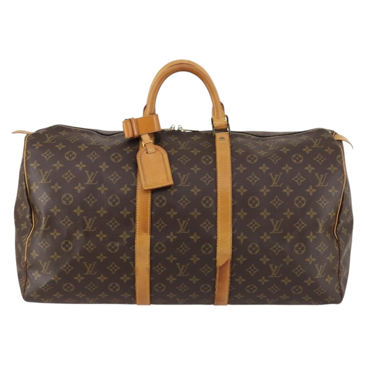 Louis Vuitton Keepall Bag Monogram Canvas Brown Canvas Travel Bag