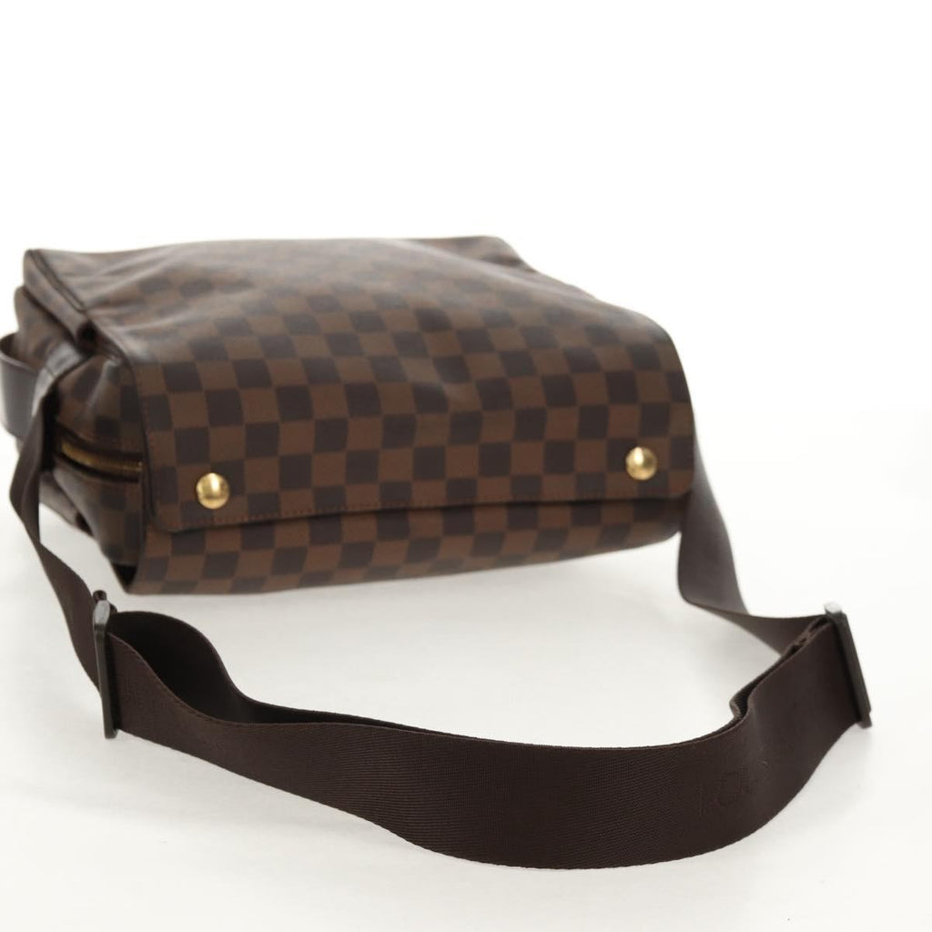 Louis Vuitton Naviglio Handbag Damier Brown Canvas Shoulder Bag