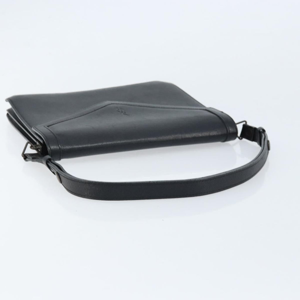 Saint Laurent Vintage Handbag Leather Black Leather Handbag (Pre-Owned)