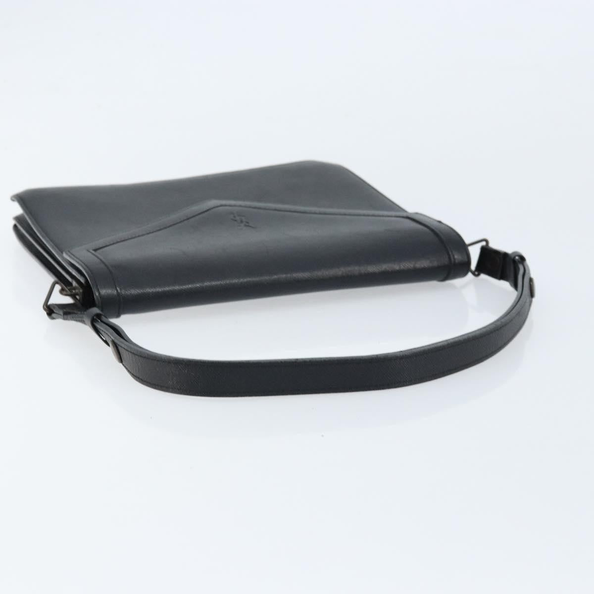 Saint Laurent Vintage Handbag Leather Black Leather Handbag (Pre-Owned)