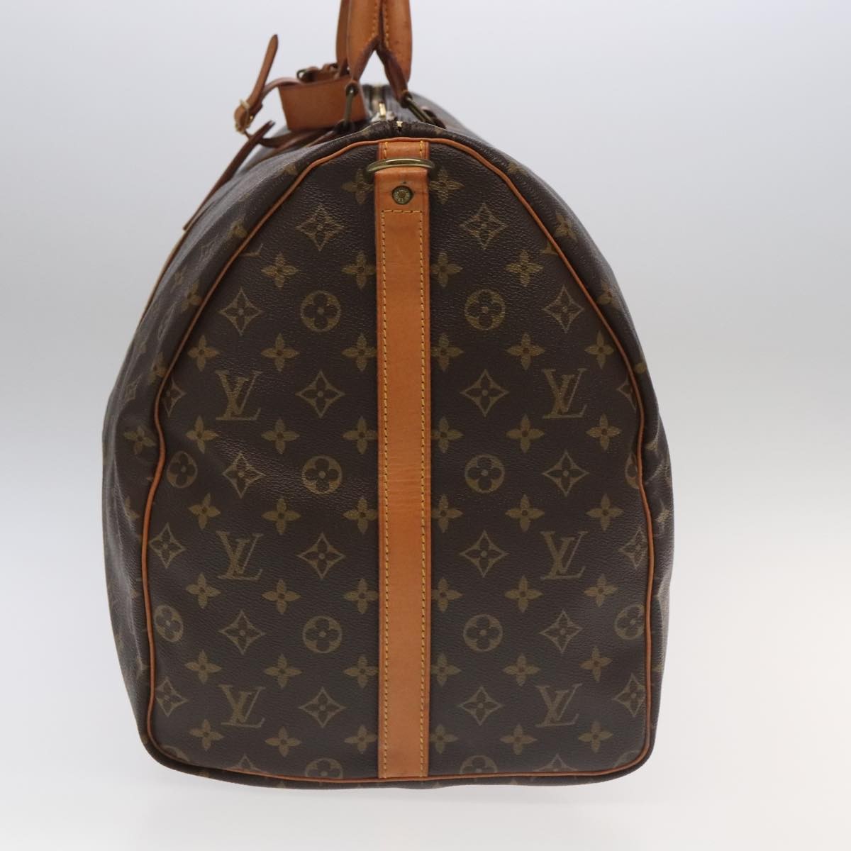 Louis Vuitton Keepall Bandouliere Bag Monogram Canvas Brown Canvas Travel Bag