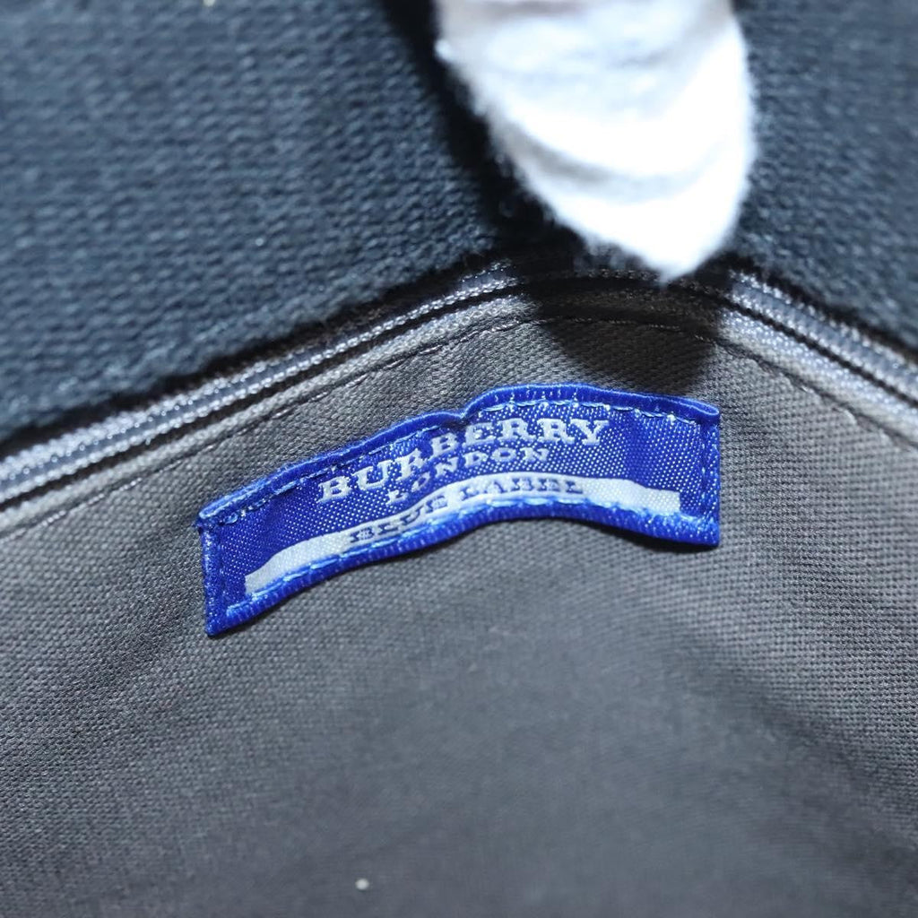 Burberry Blue Label Tote Bag Canvas Black Canvas Tote Bag
