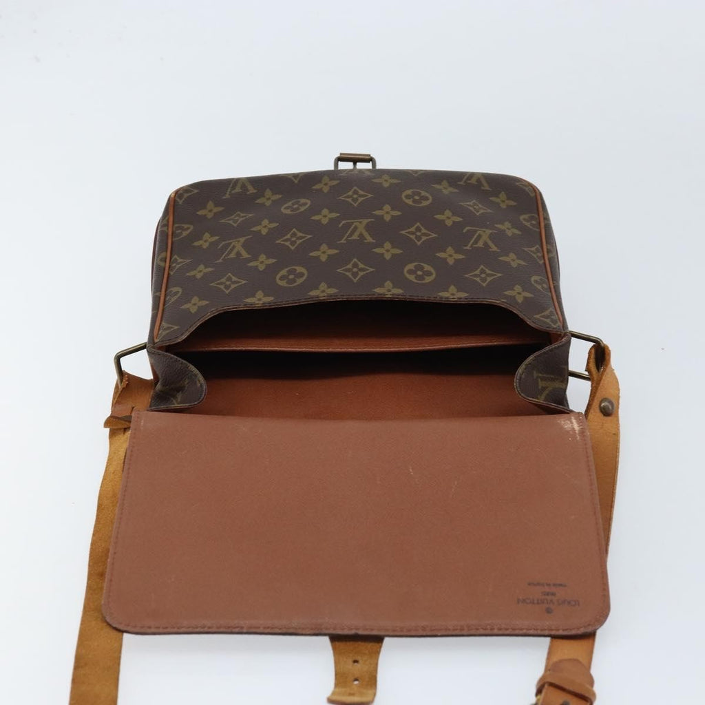 Louis Vuitton Cartouchiere Handbag Monogram Canvas Brown Canvas Shoulder Bag
