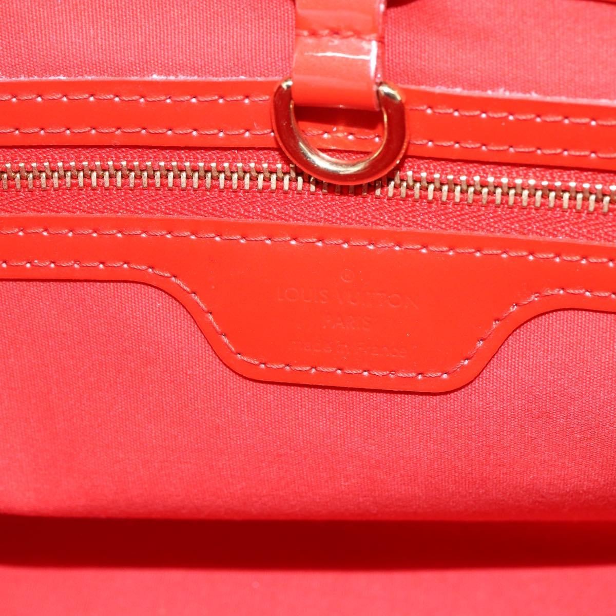 Louis Vuitton Wilshire Handbag Monogram Vernis Orange Patent_Leather Tote Bag