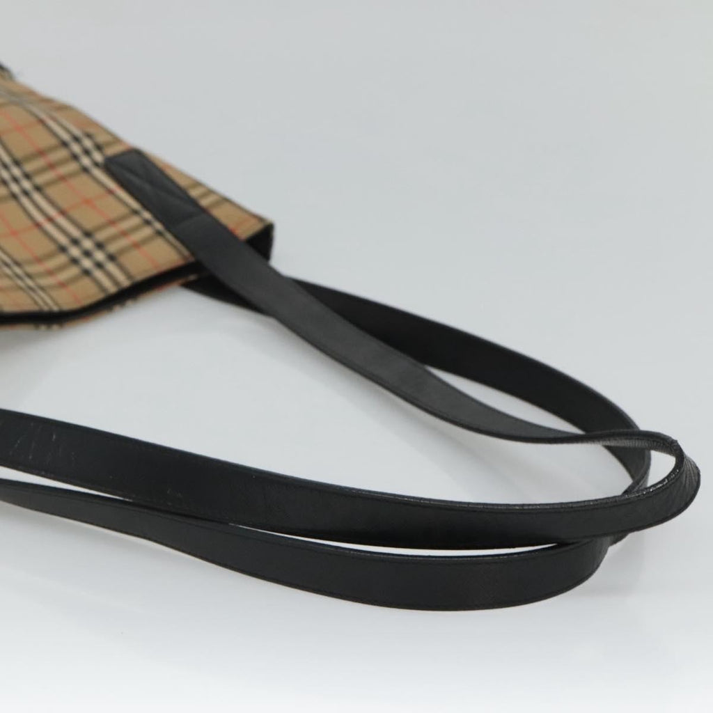 Burberry Nova Check Tote Canvas And Leather Beige Canvas Tote Bag