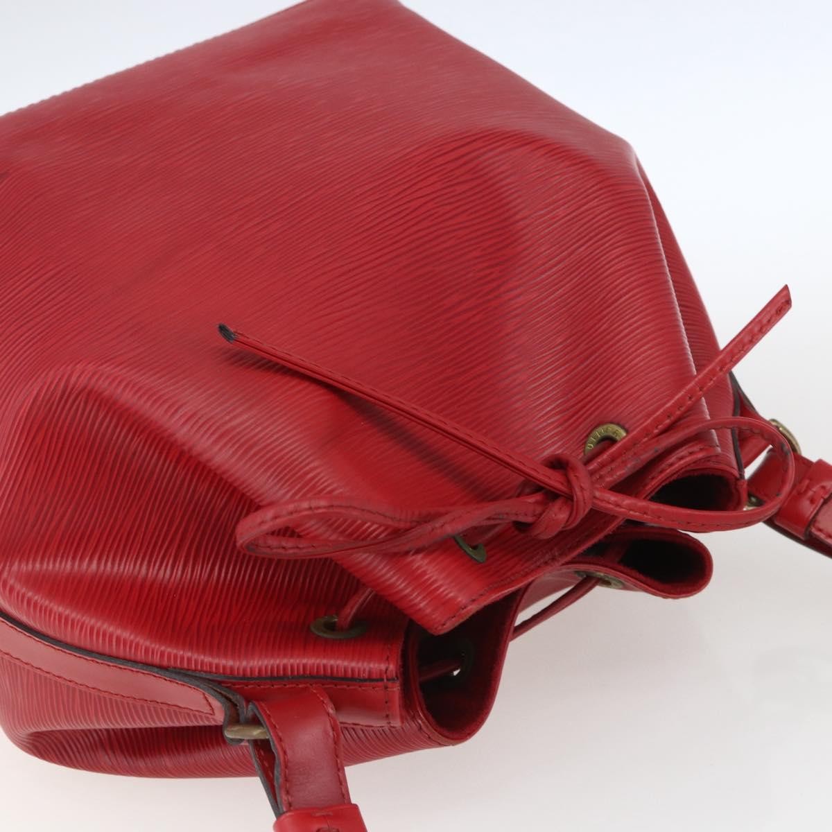 Louis Vuitton Petit Noe Handbag Epi Leather Red Leather Shoulder Bag