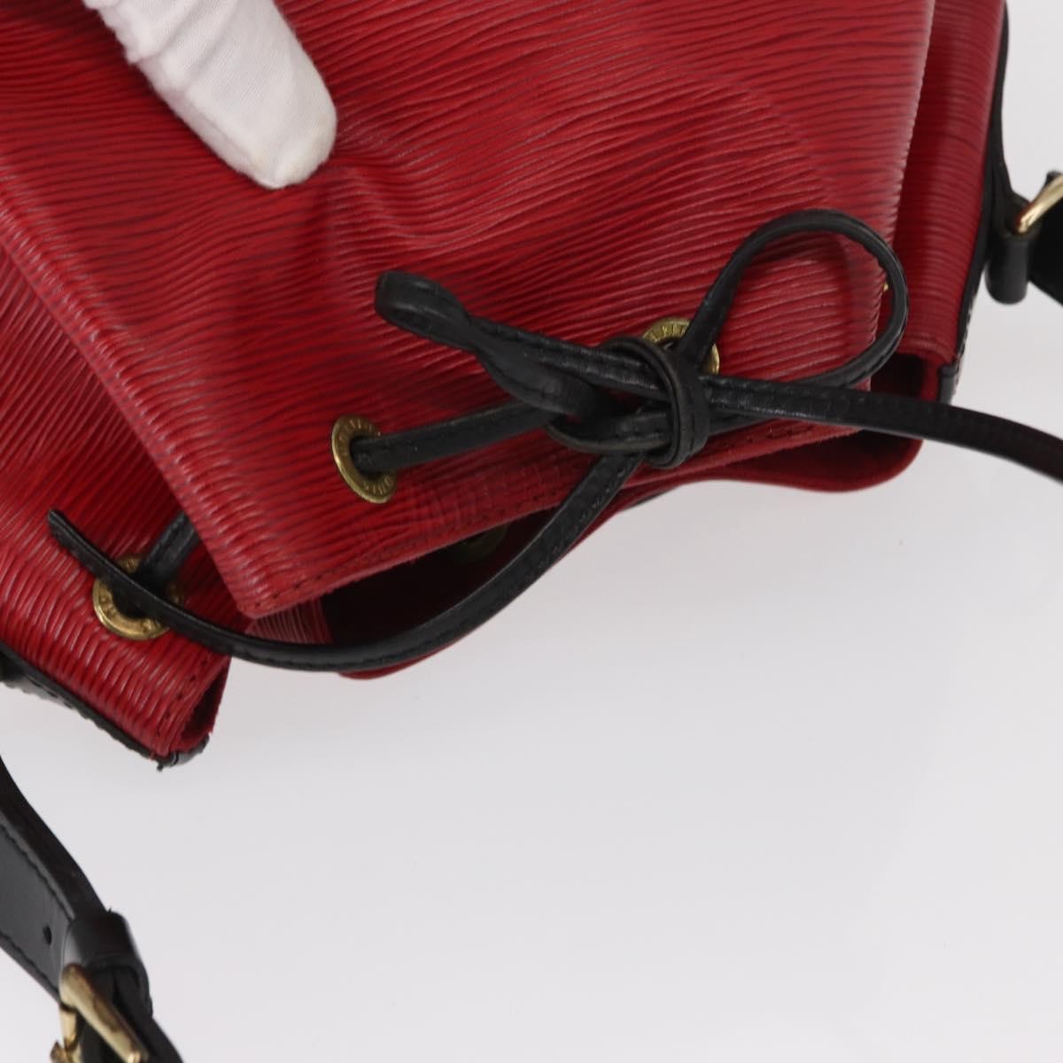 Louis Vuitton Bicolor Petit Noe Handbag Epi Leather Red Leather Shoulder Bag