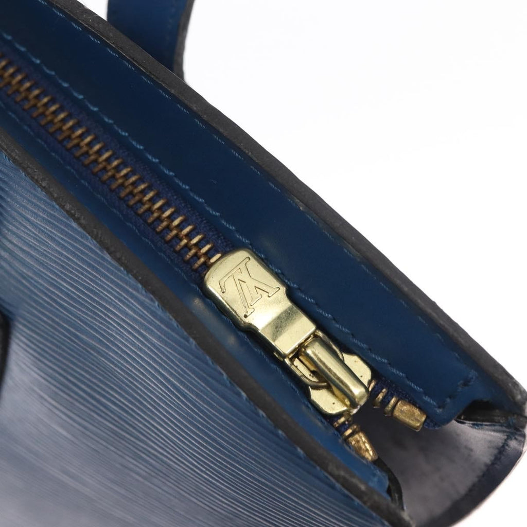 Louis Vuitton Saint Jacques Handbag Epi Leather Blue Leather Shoulder Bag