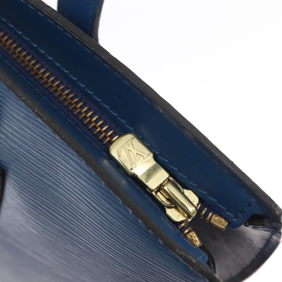 Louis Vuitton Saint Jacques Handbag Epi Leather Blue Leather Shoulder Bag