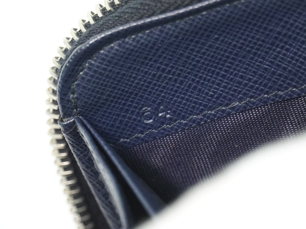 Prada Saffiano Wallet Leather Navy Leather Wallets Accessory