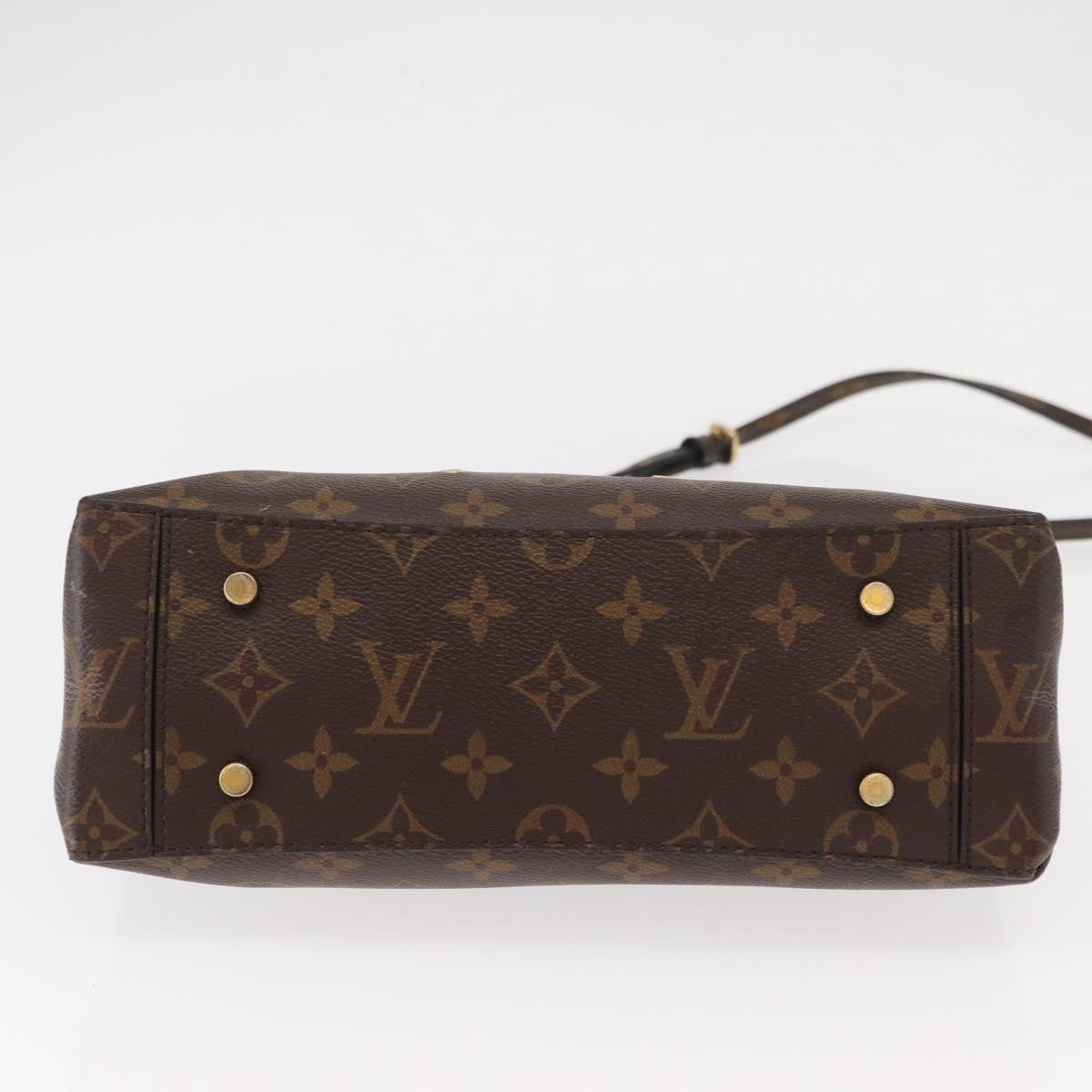 Louis Vuitton One Handle Flap Bag Monogram Canvas And Leather Brown Canvas Handbag