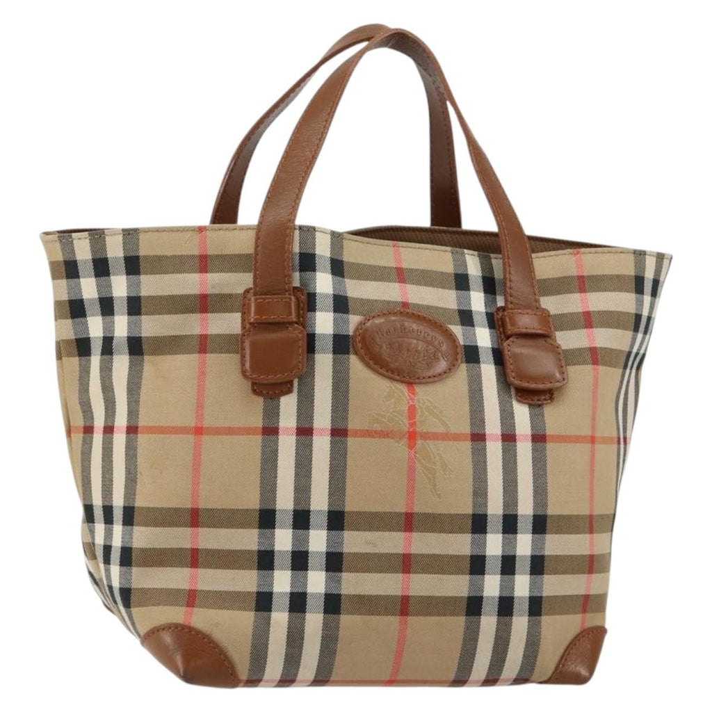 Burberry Vintage Tote Vintage Check Coated Canvas Beige Canvas Tote Bag