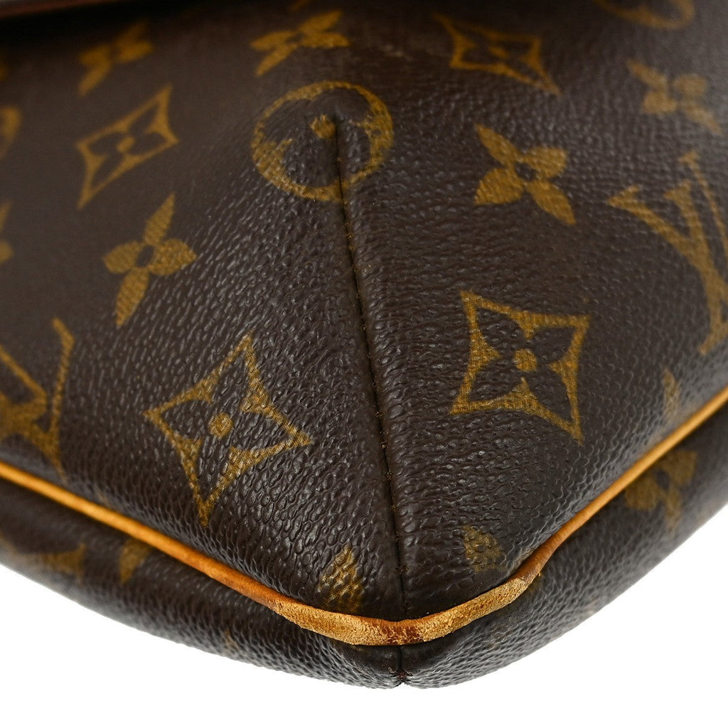 Louis Vuitton Musette Handbag Monogram Canvas Brown Canvas Shoulder Bag