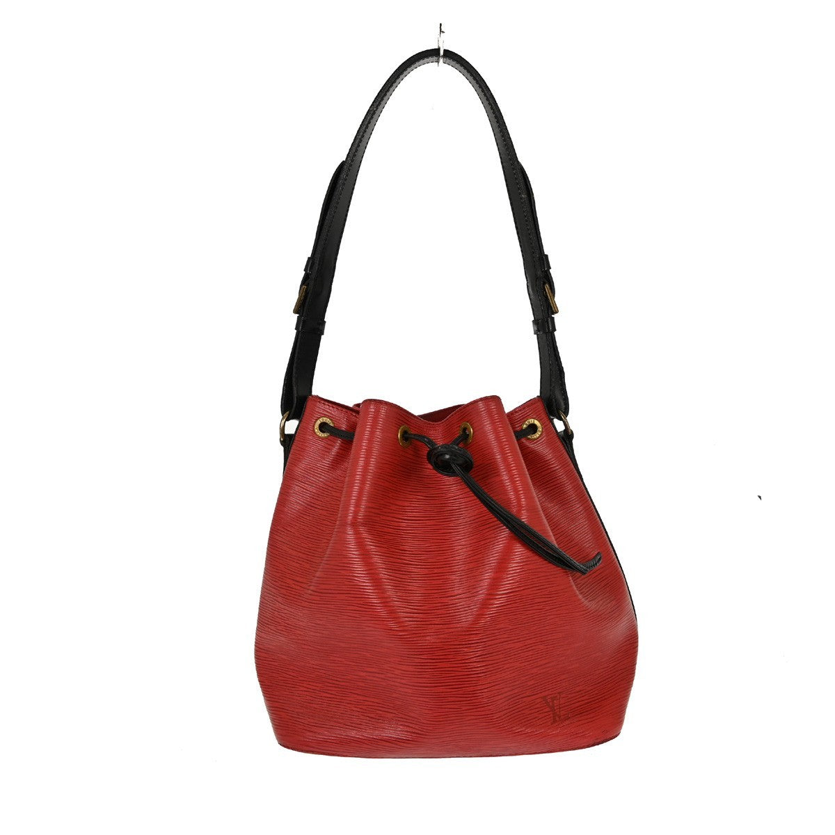 Louis Vuitton Bicolor Petit Noe Handbag Epi Leather Red Leather Shoulder Bag
