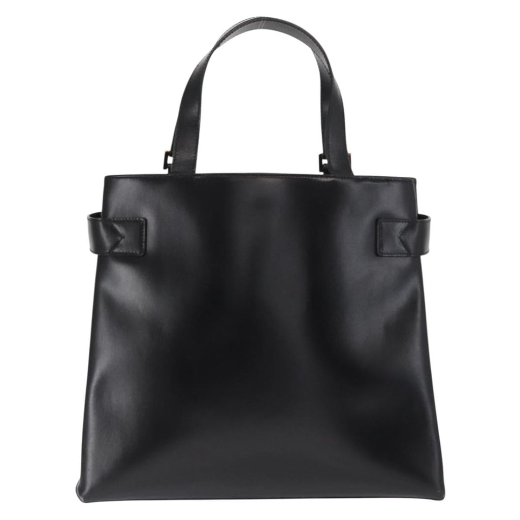 Gucci Vintage Handbag Leather Black Leather Handbag (Pre-Owned)