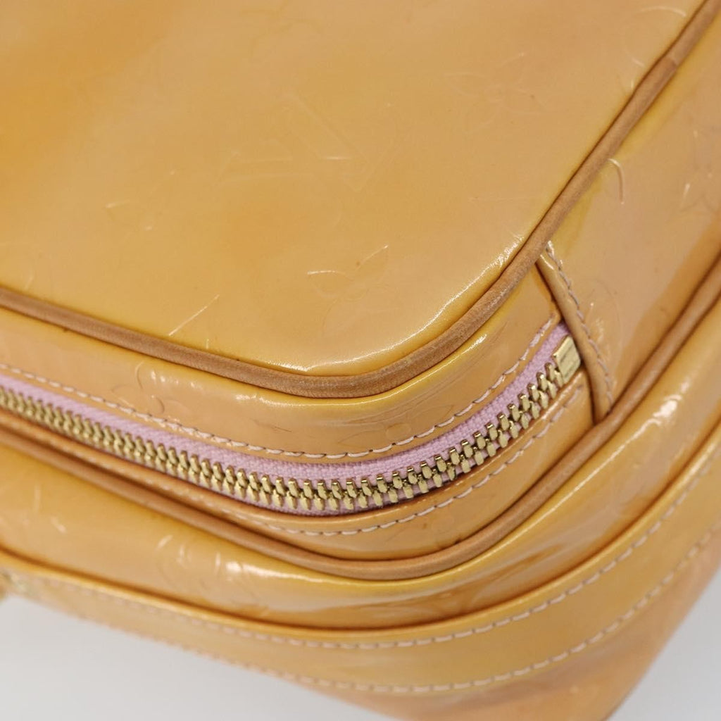Louis Vuitton Wooster Handbag Monogram Vernis Yellow Patent_Leather Shoulder Bag